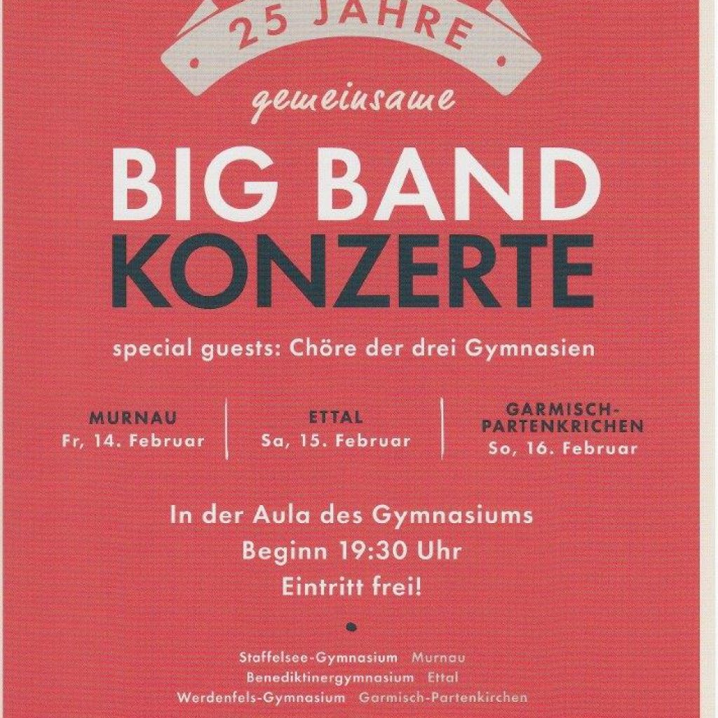 Seit 25 Jahren gibt es nun die gemeinsamen Bigband-Konzerte 11.02.2020